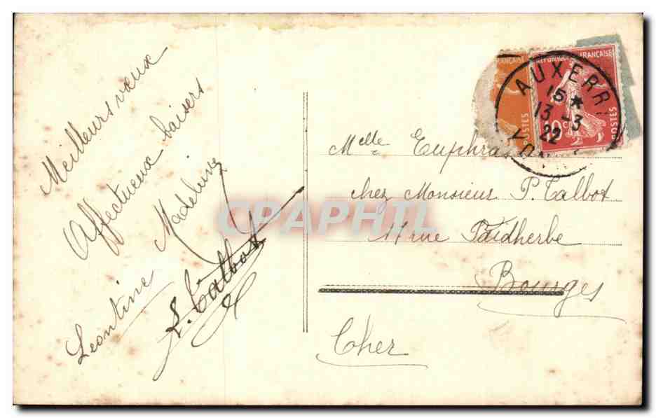 CPA Fantaisie Fleurs Enfant  — Rückseite
