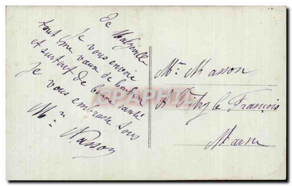 CPA Fantaisie Fleurs 1er janvier — Rückseite