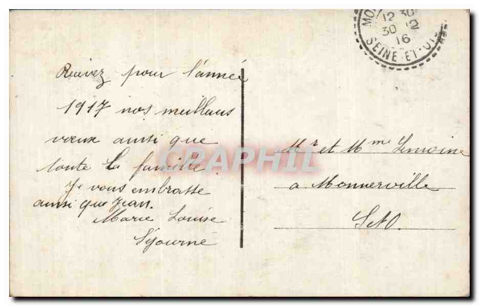CPA Fantaisie Fleurs  — Verso