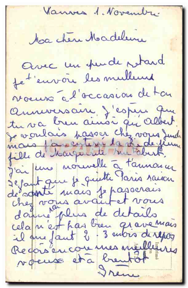 CPA Fantaisie Fleurs  — Verso