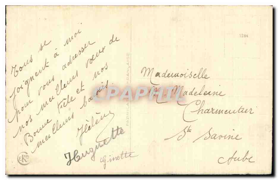 CPA Fantaisie Fleurs  — Verso