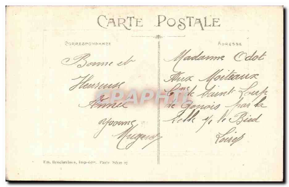 CPA Fantaisie Fleurs  — Rückseite