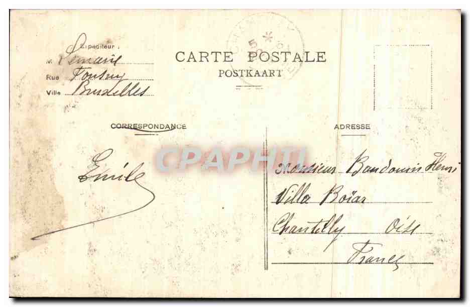 CPA Exposition de Bruxelles 1910 Pavillon de I Afrique occidentale Francaise — Verso