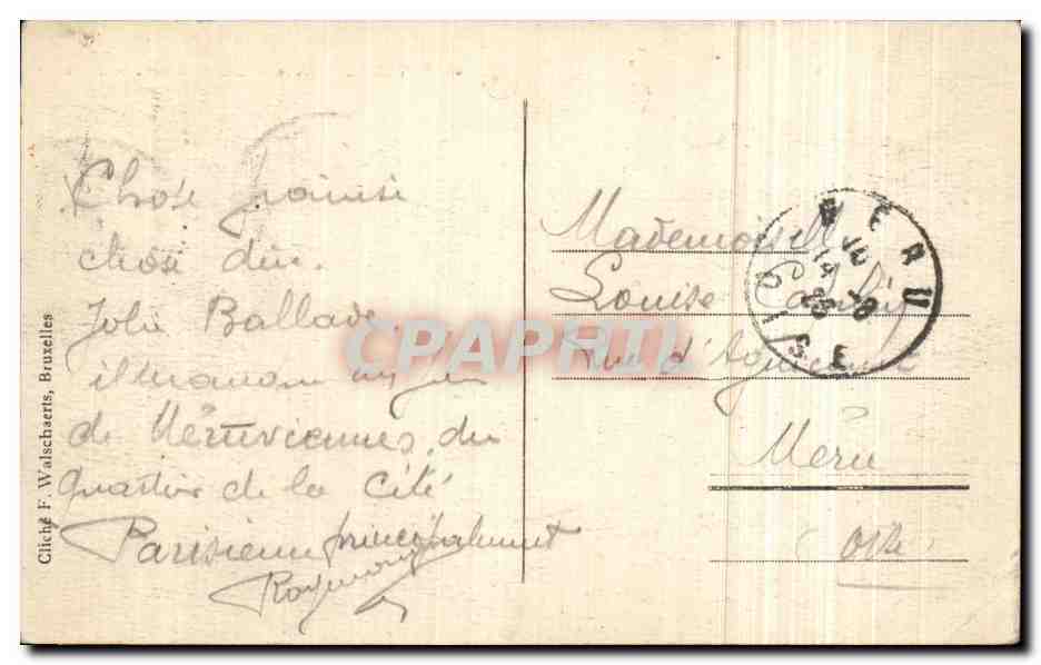 CPA Ostende Avenue Leopold vers le Parc — Rückseite