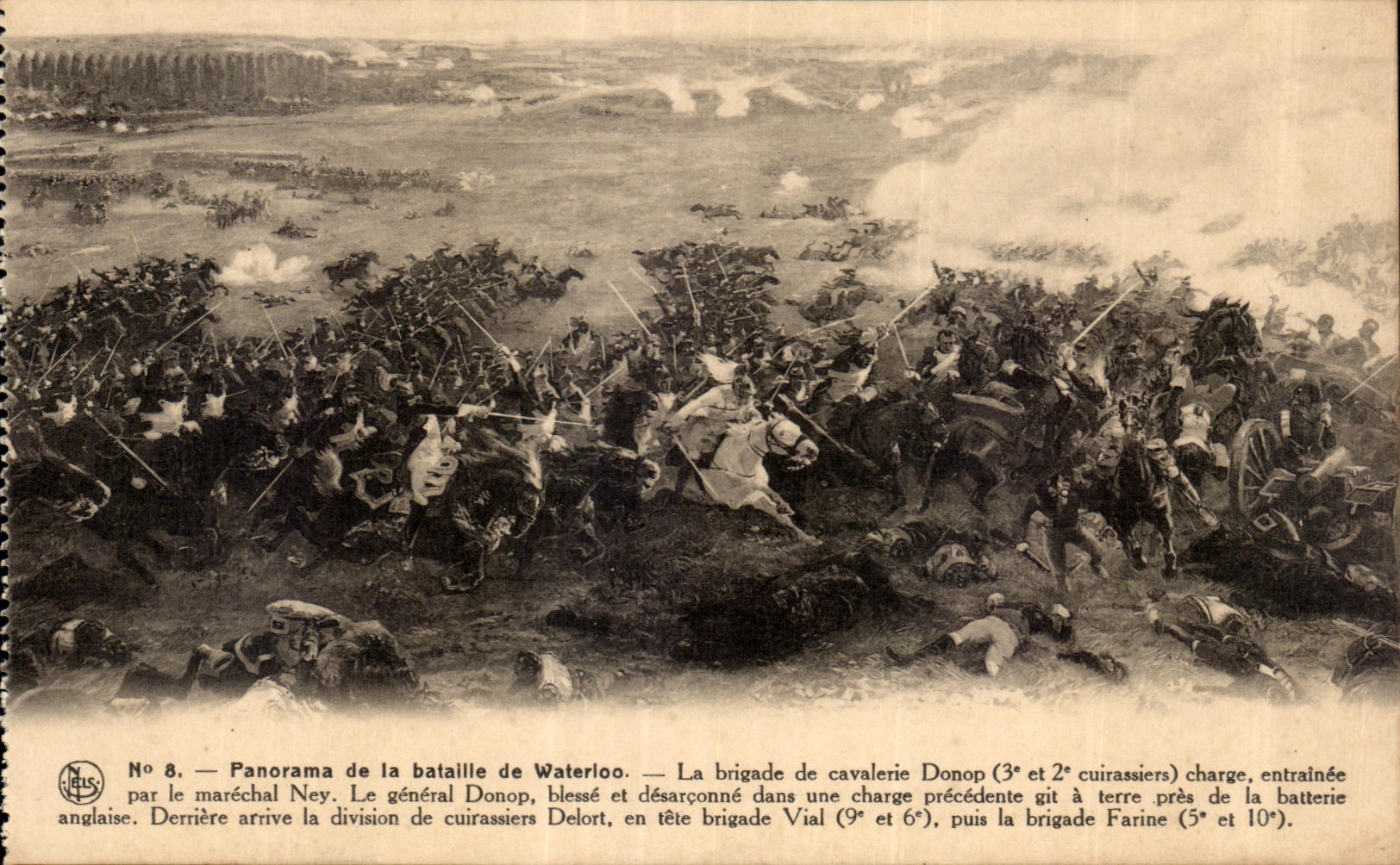 Bataille de Waterloo — Panorama de la bataille de Waterloo — Neils, n°8