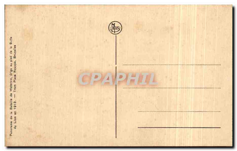 Bataille de Waterloo — Panorama de la bataille — Éditeur Neis, n°11 — Reverso