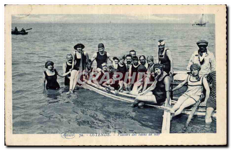 CPA Oostende Plaistrs des Bains de Mer