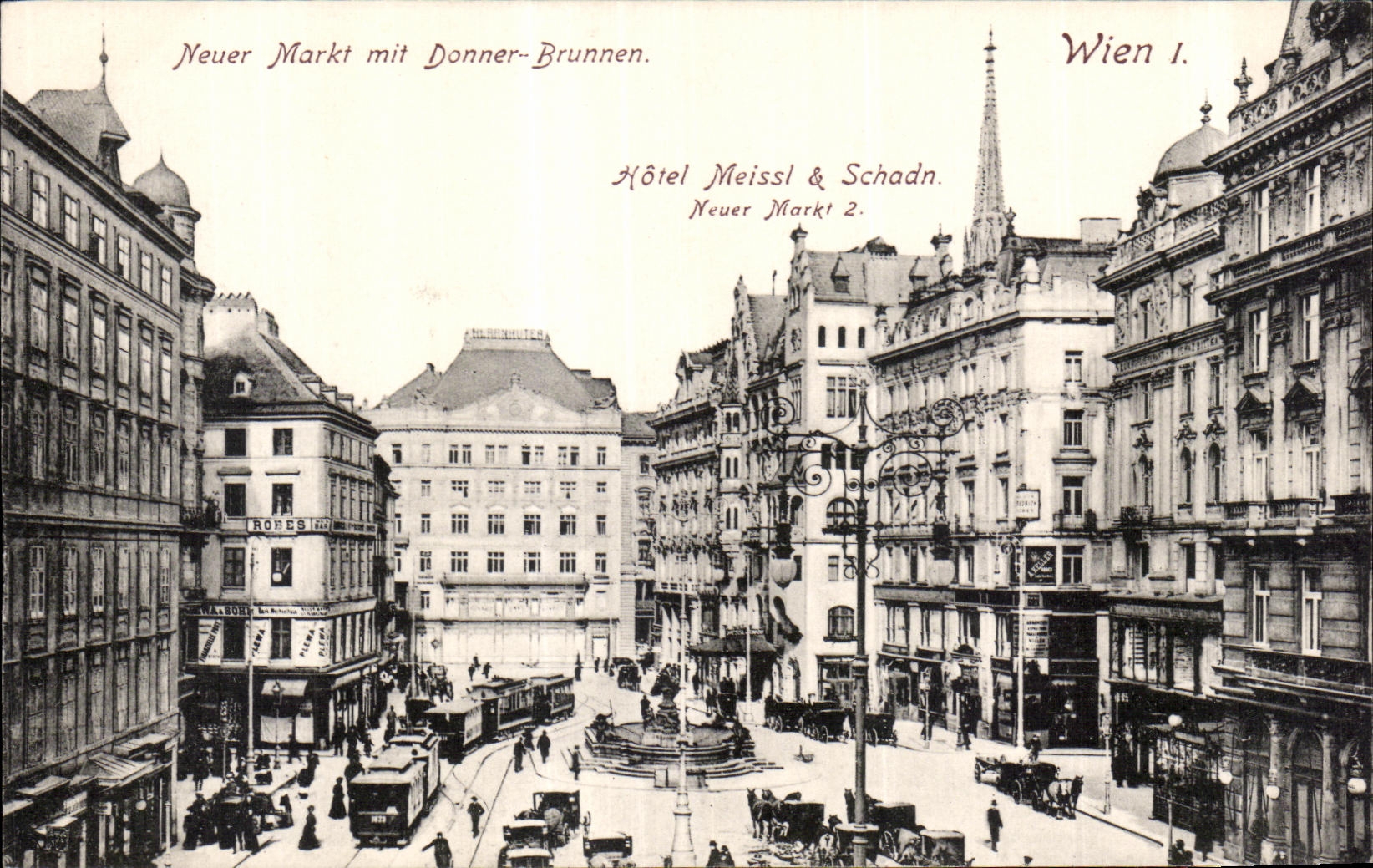 CPA Neure Markt Mit Donner Brunnen Wien 