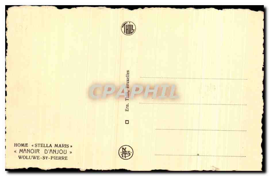 CPA Woluwe St Pierre Manoir D Anjou — Verso
