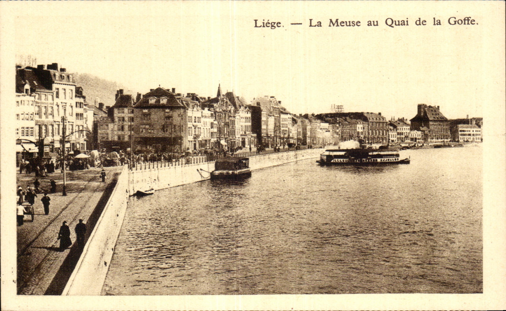 CPA Liege La Meuse Au Quai De La Goffe