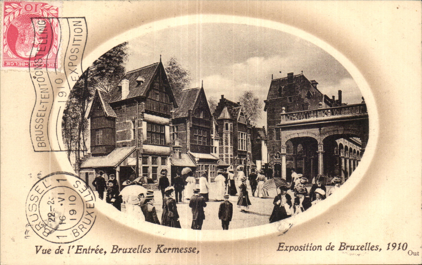 CPA Vue L Entree Bruxelles Kermesse Exposition de 1910