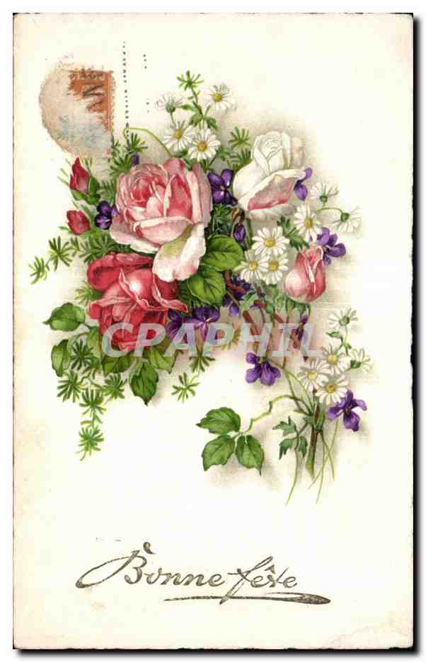 CPA Fantaisie Fleur 