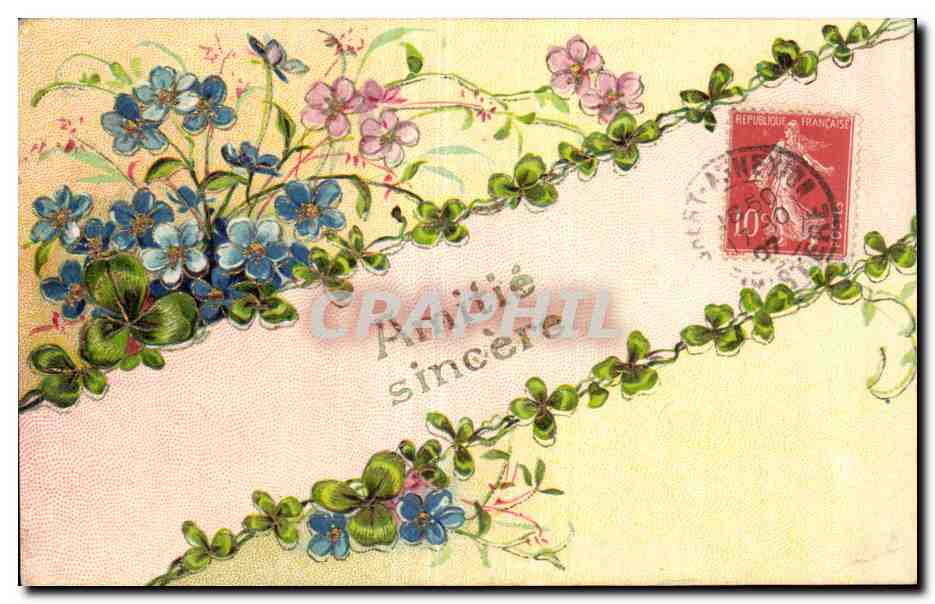CPA Fantaisie Fleur 
