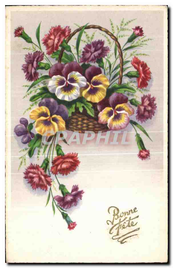 CPA Fantaisie Fleur 