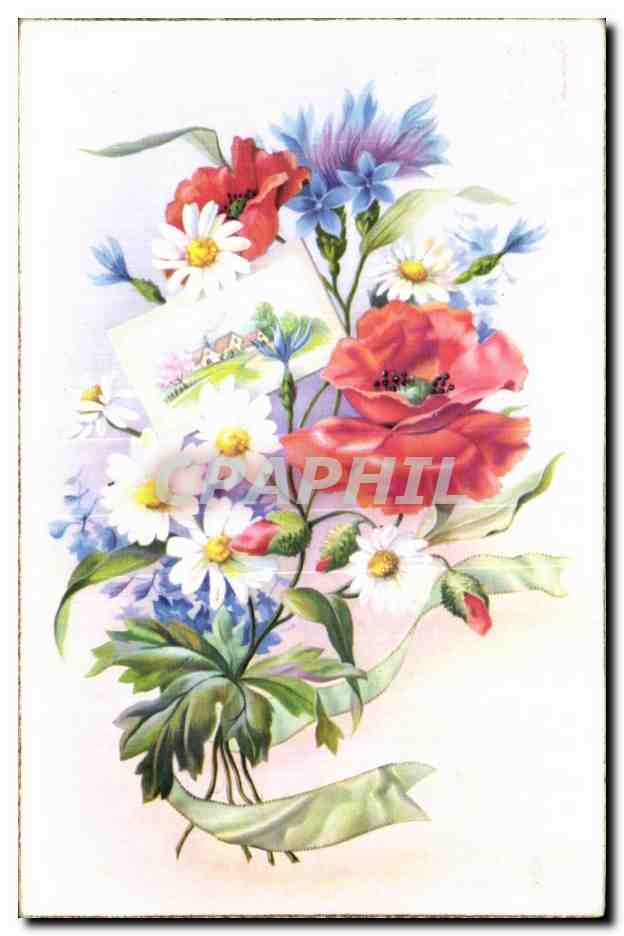 CPA Fantaisie Fleur 