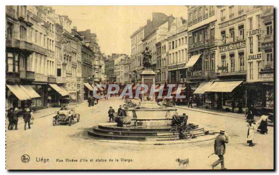 Liège - Rue Vinâve d'Ille et statue de la Vierge — éditeur 'J. H. S.'