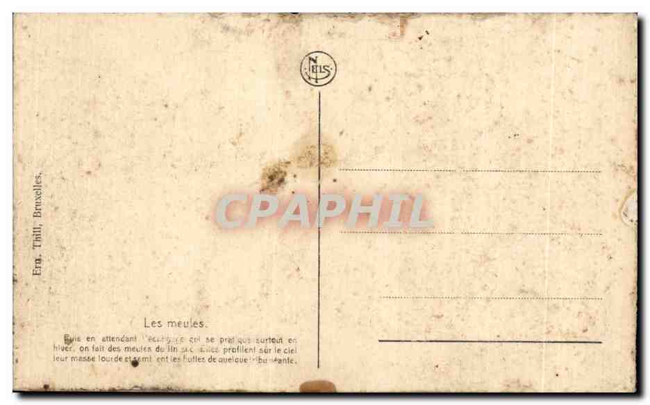 CPA Belgique la culture du lin  — Rückseite