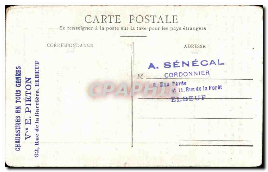 CPA Barbier de Seville Opera Bouffe Italien — Back