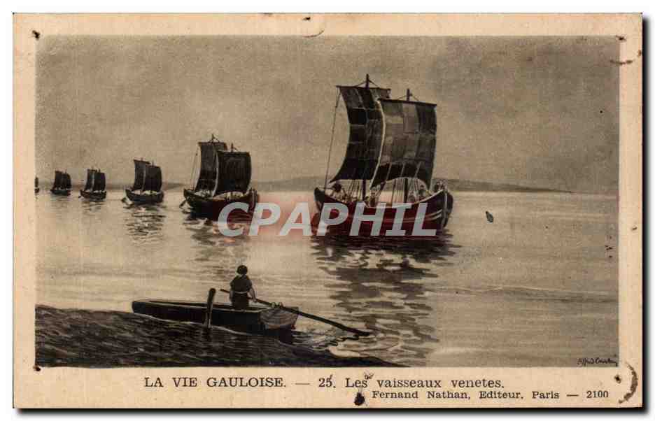 CPA La Vie Gauloise Les Vaisseaux Venetes Bateau