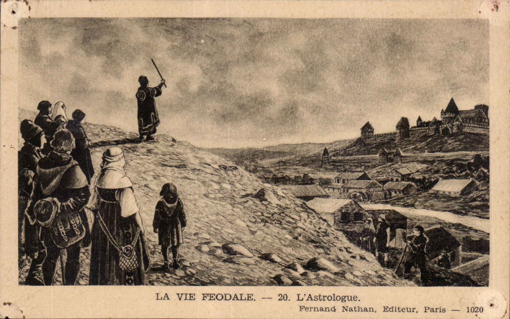 CPA La Vie Feodale L Astrologue