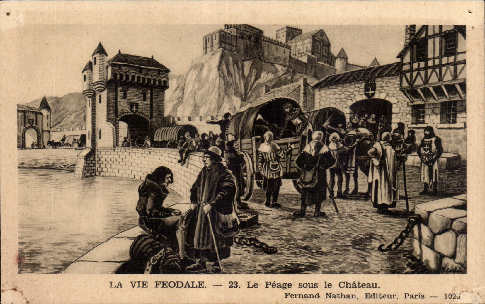 CPA La Vie Feodale Le Peage sous le Chateau