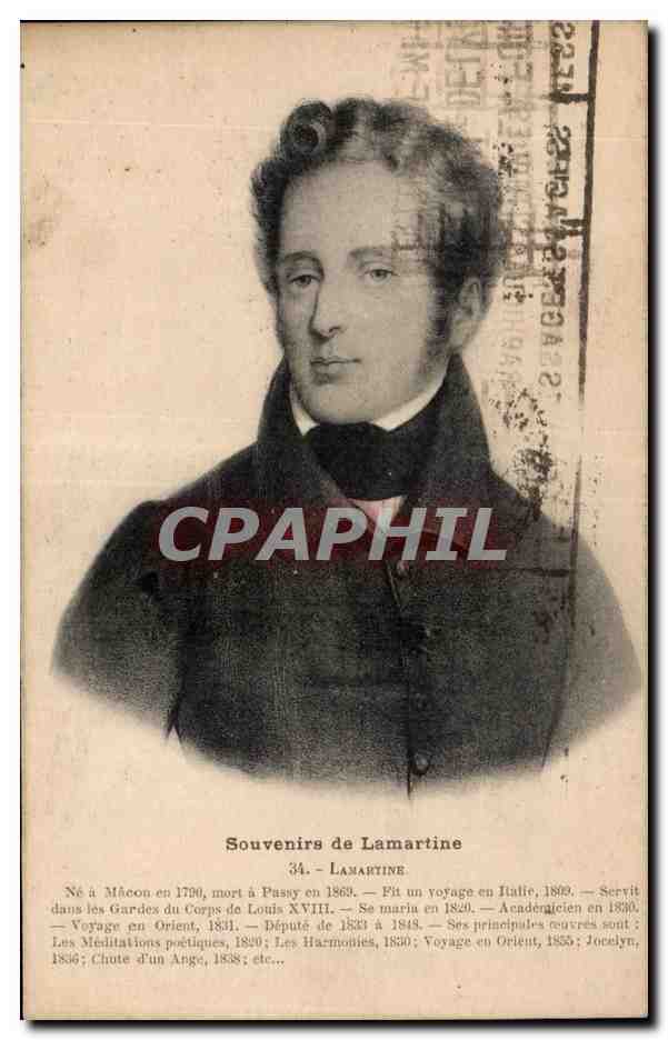 CPA Souvenirs de Lamartine Poete 