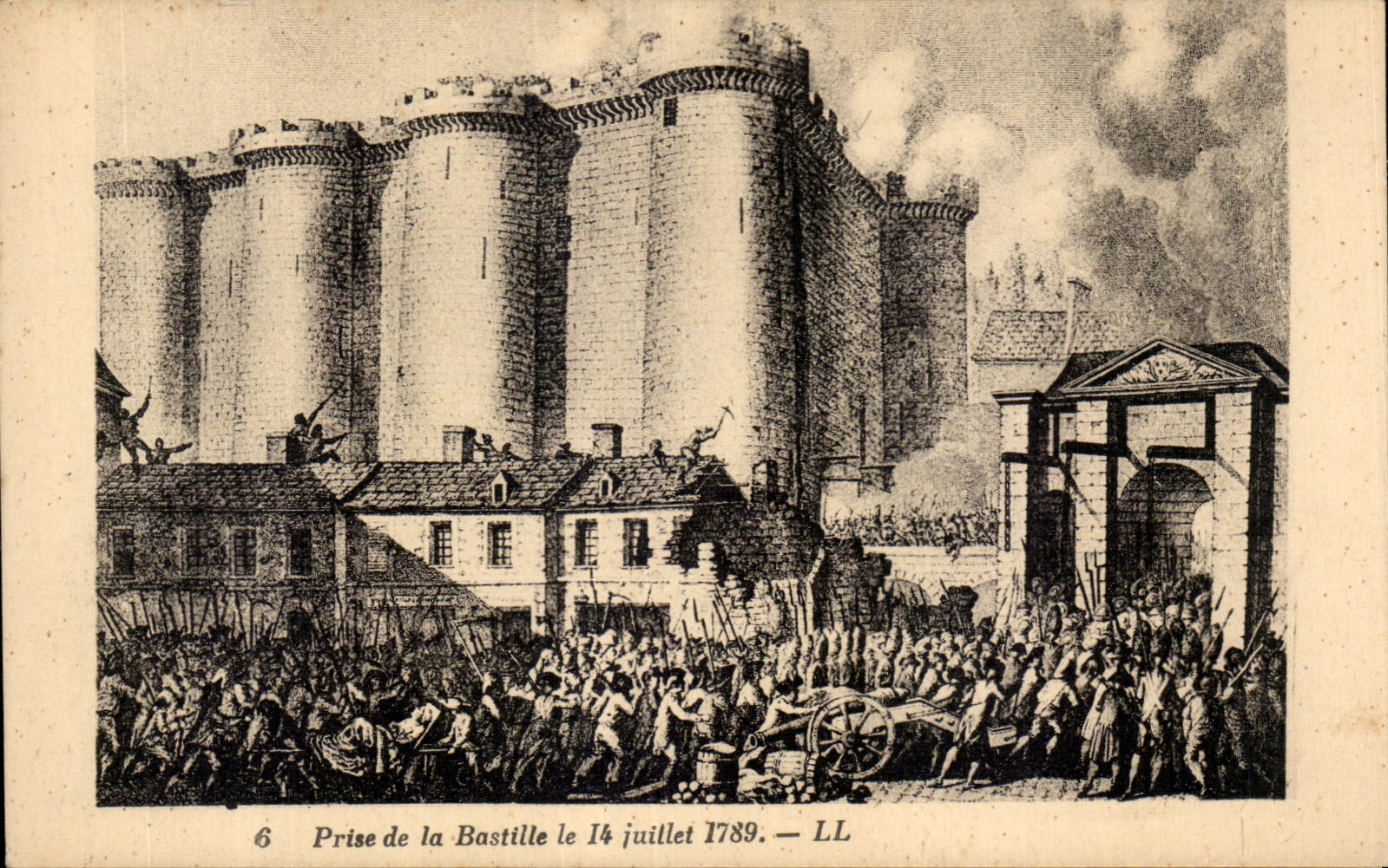 CPA Prise de la Bastille le 14 Juillet 1789 REvolution Francaise