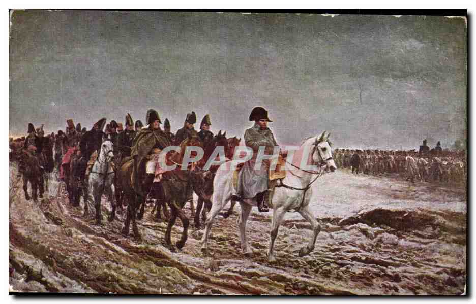 CPA Jaan Louis E Meissonier Campagne de France Napoleon Militaria Russie Russia 
