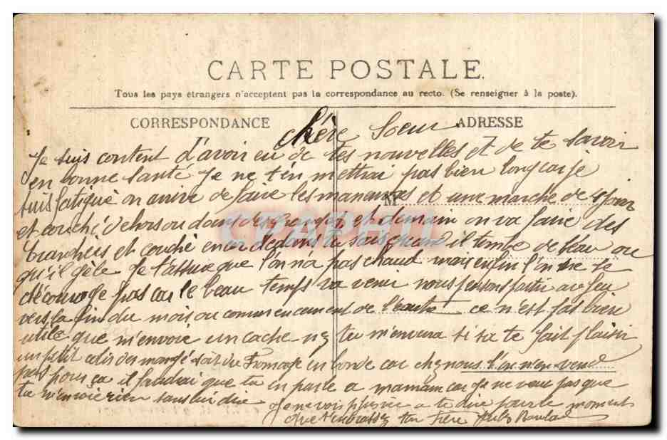 Napoléon sur le Champ de Bataille d'Eylau (9 Février 1807) — série 1114 — éditeur non identifié — Rückseite
