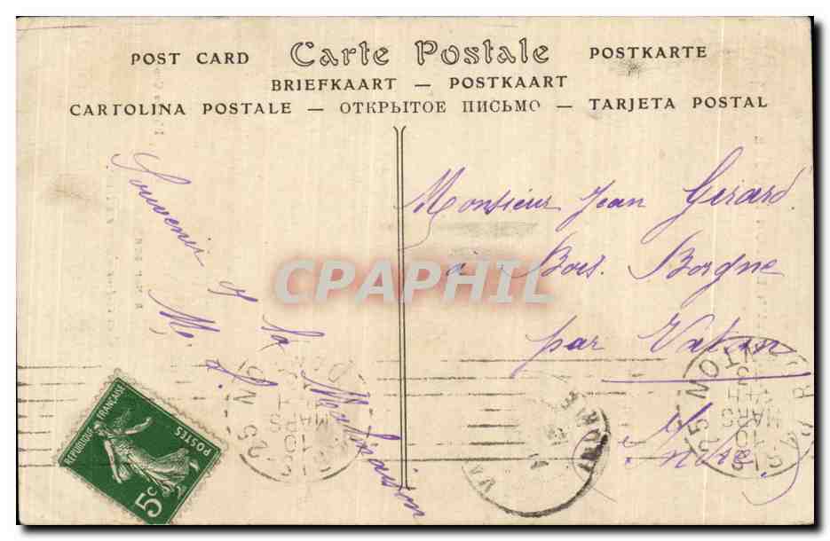 CPA General en chef de l armee d Italie Napoleon Cheval Horse — Rückseite