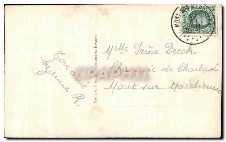 CPA Fleurs  — Verso