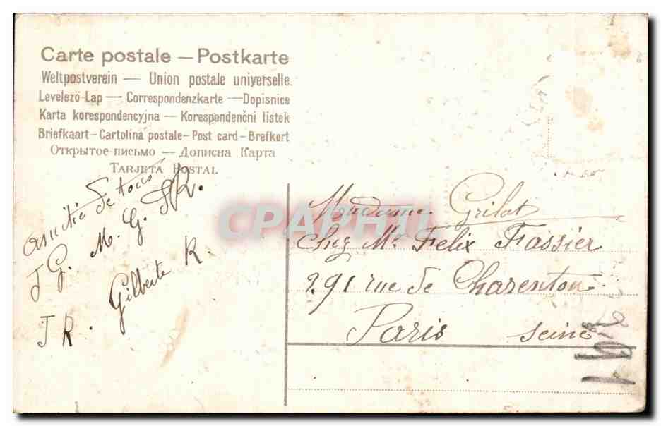 CPA Fleurs — Rückseite