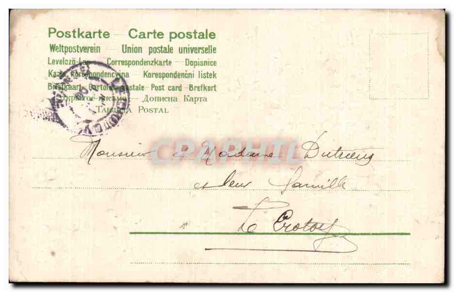 CPA Fleurs Bonne annee — Verso