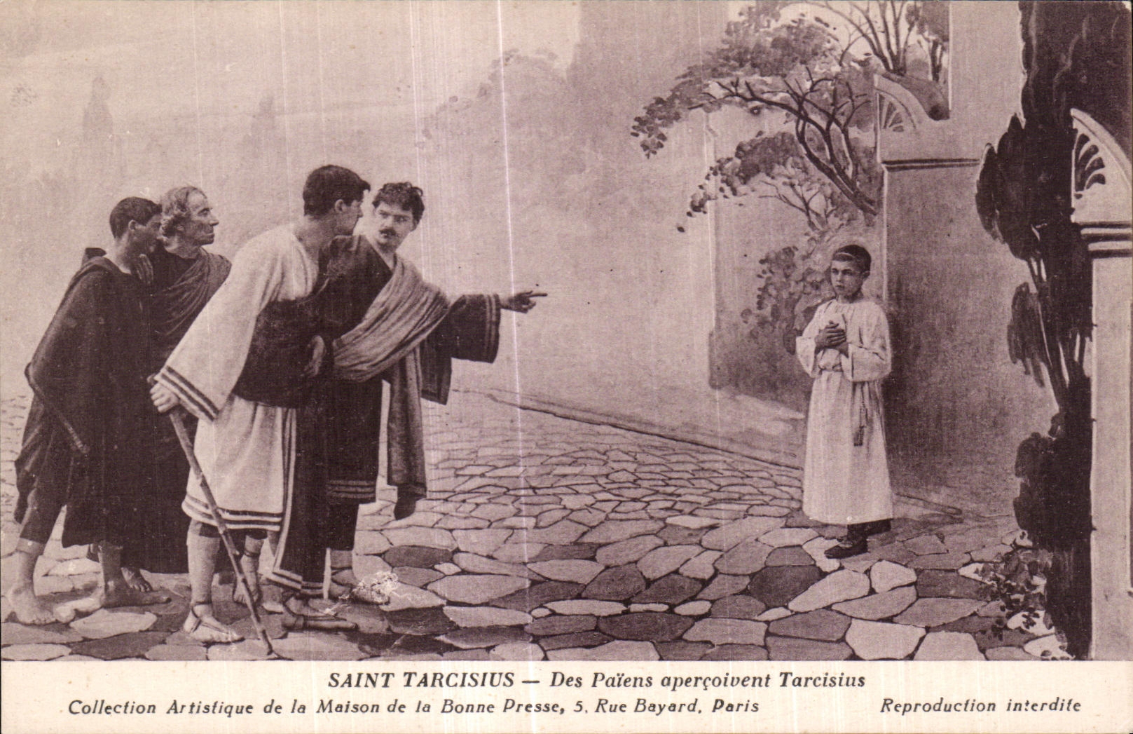 CPA Saint Tarcisius Des Paiens apercoivent Tarcisius 