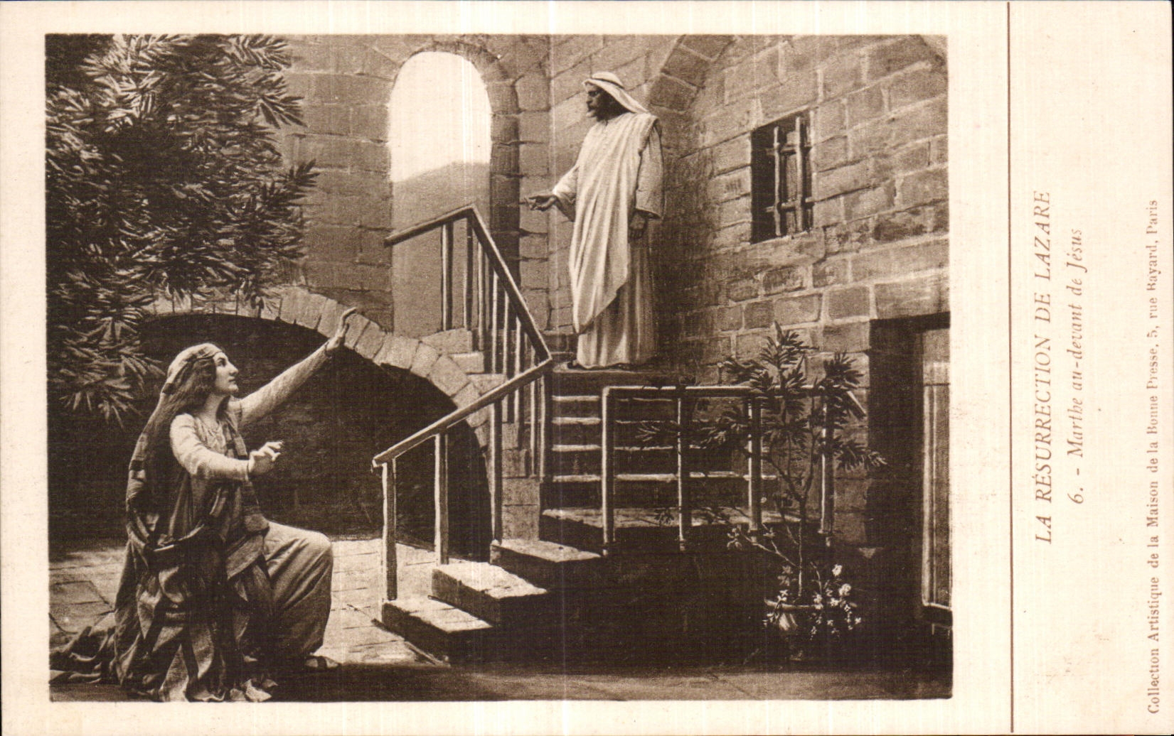 La Résurrection de Lazare — scène religieuse — Collection Artistique de la Maison de la Bonne Presse, Paris