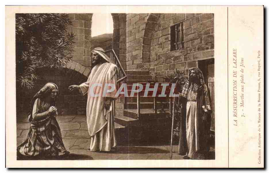 CPA La Resurrection De Lazare Marthe aux pieds de Jesus