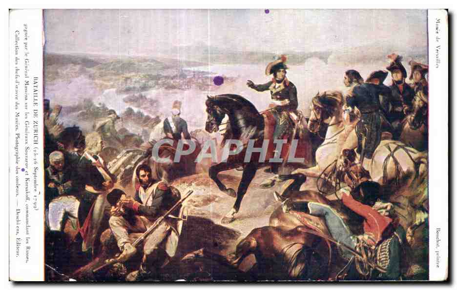 CPA Bataille De Zurich Napoleon Musee de Versailles Militaria