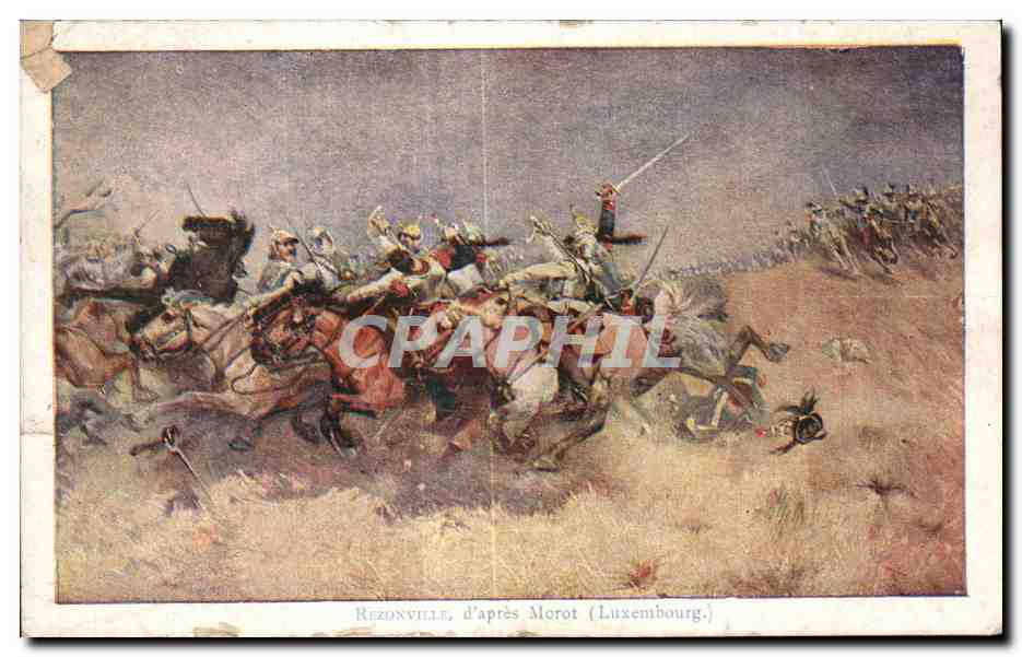 CPA Rezonville d apres Morot Luxembourg Militaria Dragons