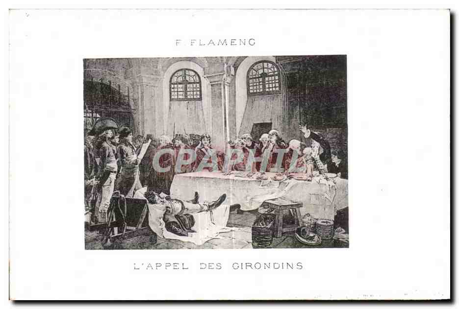 L'Appel des Girondins — gravure de F. Flameng — éditeur non visible
