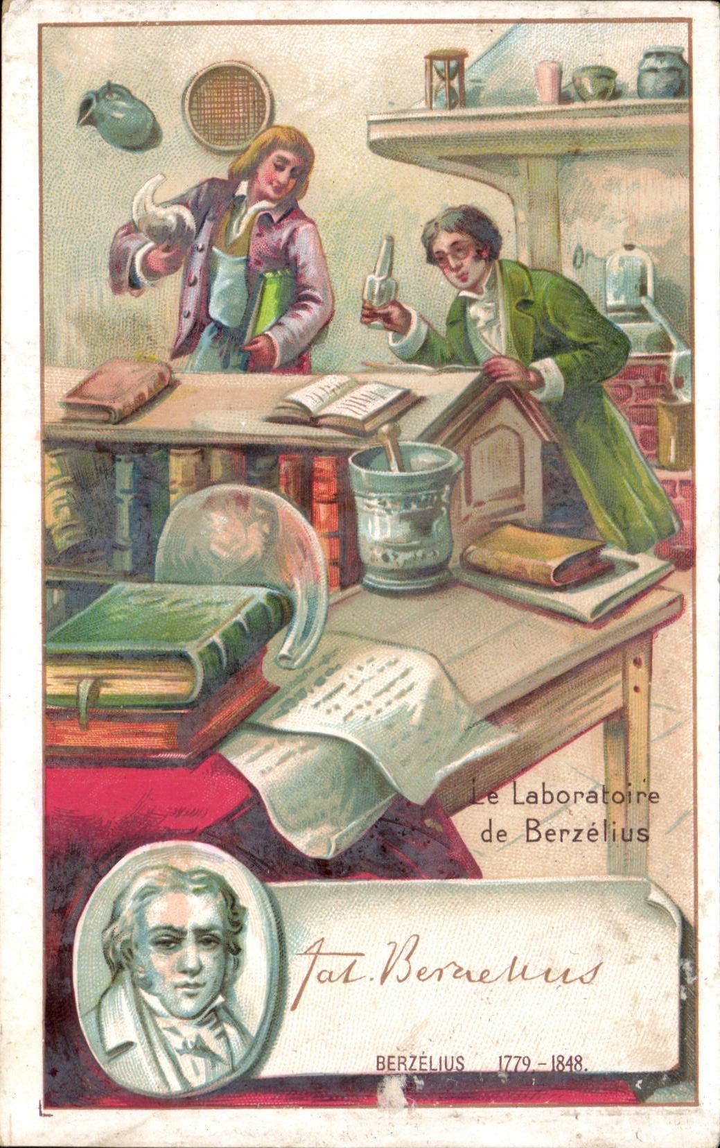 CPA Le Laboratoire de Berzelius savant 