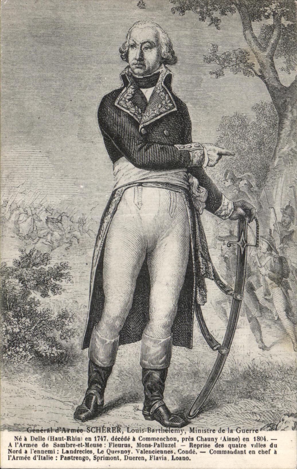 CPA General d Armee Scherer louis Barthelemy Ministre de la Guerre Ne a Delle (Haut Rhin) en decede a Commenchon