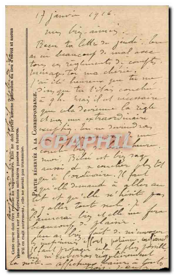 CPA Carte en Franchise Militaire Dufour Villefranche sur Lauragais — Rückseite