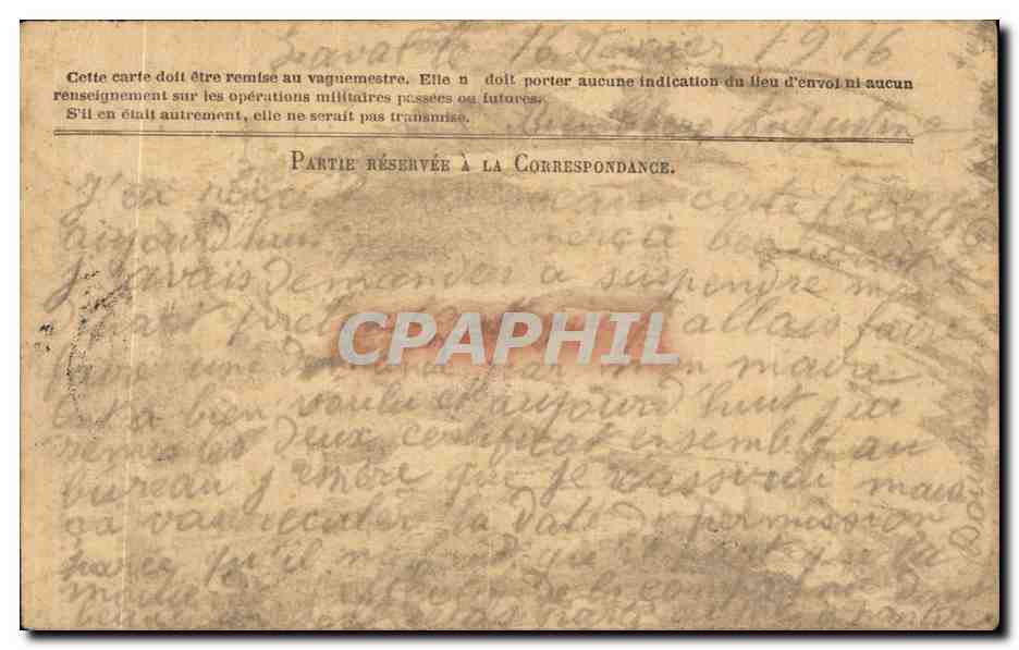 CPA Carte en Franchise Militaire Moreau Bourgneuf la foret — Rückseite