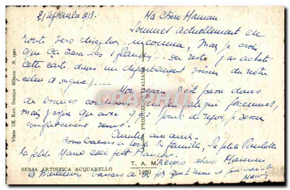 CPA Fantaisie Fleur  — Verso