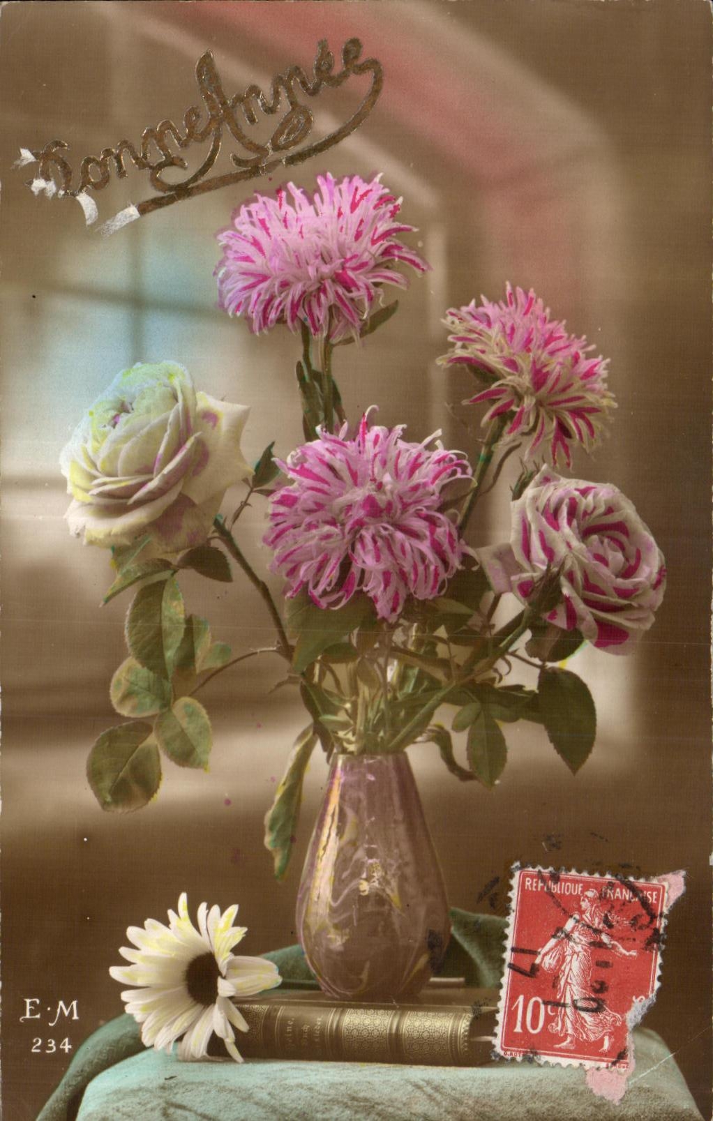 CPA Fantaisie Fleur 