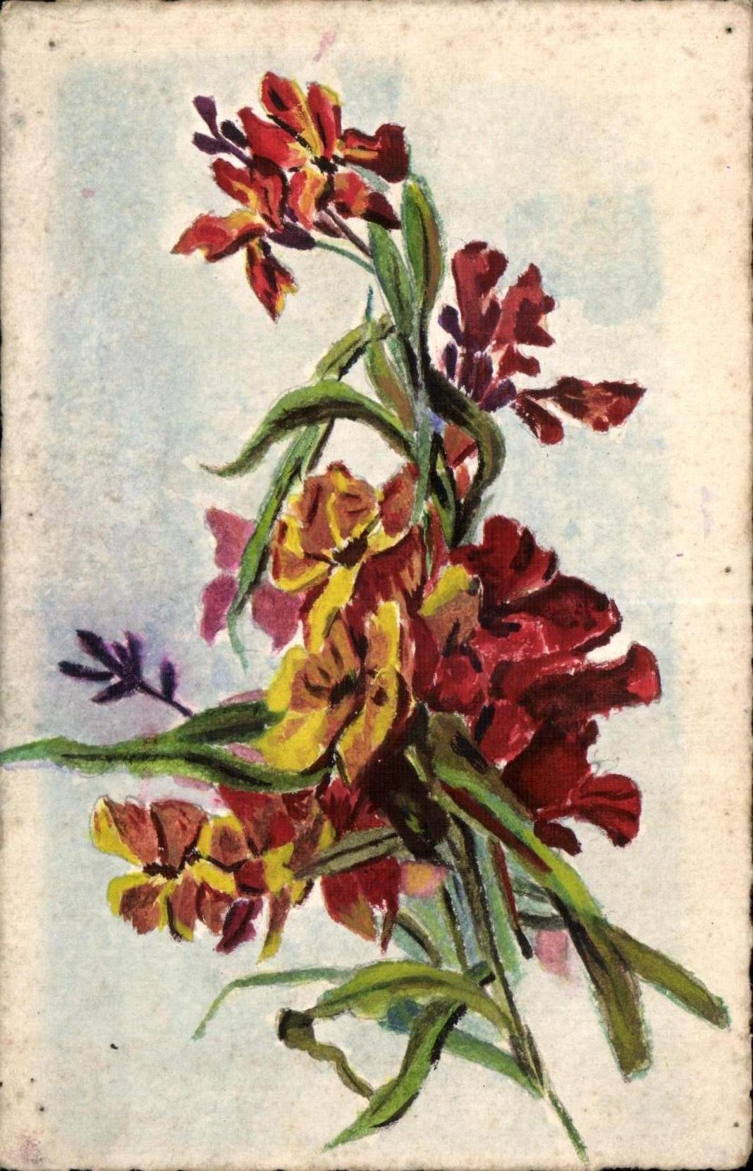 CPA Fantaisie Fleur 
