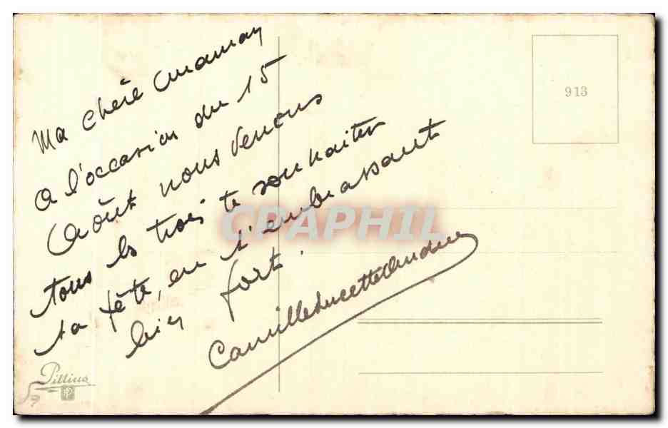 CPA Fantaisie Fleur  — Verso