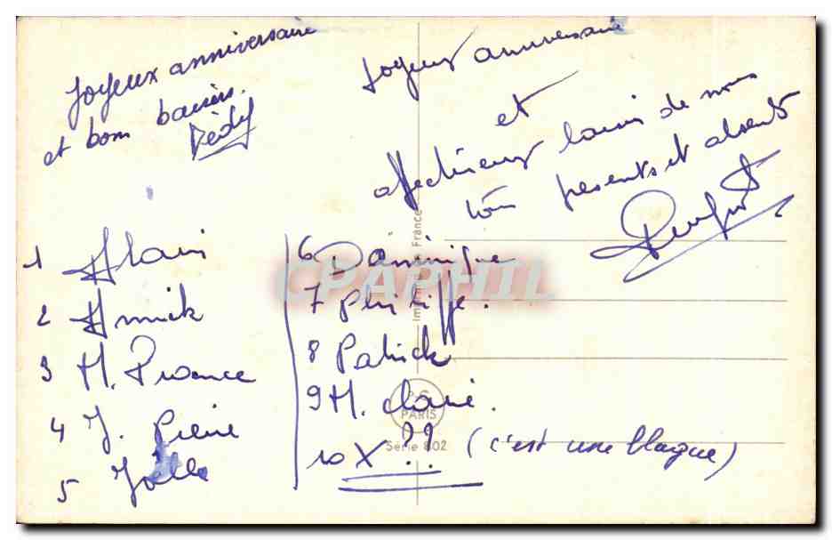 CPA Fantaisie Fleur  — Verso