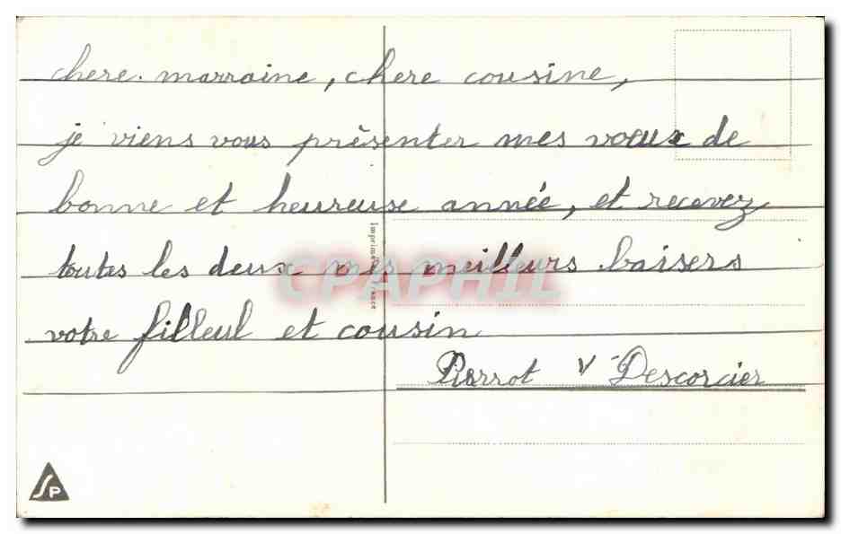CPA Fantaisie Fleur  — Verso