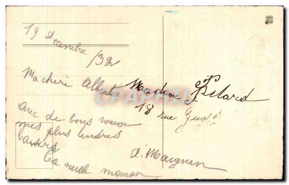 CPA Fantaisie Fleur  — Rückseite